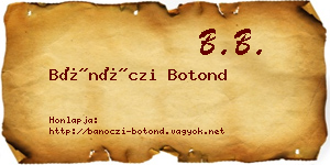 Bánóczi Botond névjegykártya