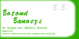 botond banoczi business card
