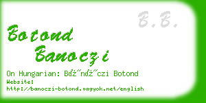 botond banoczi business card